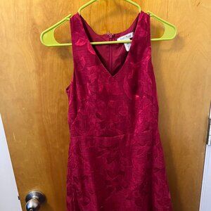 White House Black Market red V-neck dress